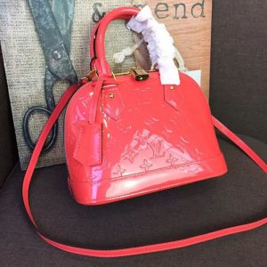 Replica Louis Vuitton M91606 LV Monogram Vernis Alma BB Bags Rosy