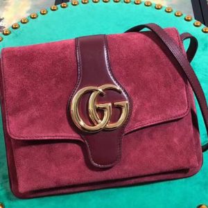 Replica Gucci ‎550126 Arli medium shoulder bags bordeaux suede