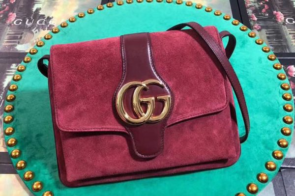 Replica Gucci ‎550126 Arli medium shoulder bags bordeaux suede