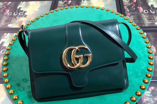 Replica Gucci ‎550126 Arli medium shoulder bags Green Leather