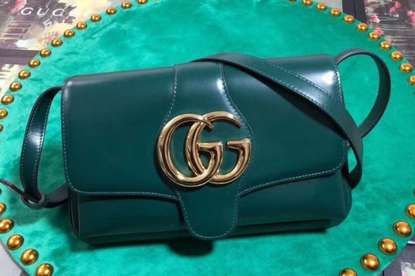 Replica Gucci ‎550129 Arli Small shoulder bags Green Leather