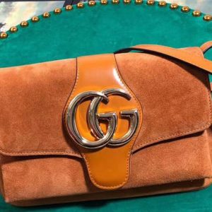 Replica Gucci ‎550129 Arli Small shoulder bags Brown Suede