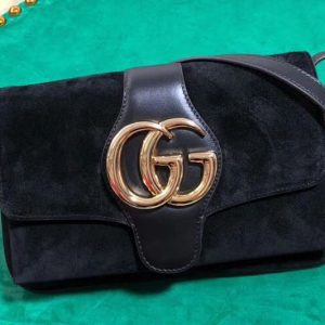 Replica Gucci ‎550129 Arli Small shoulder bags Black Suede