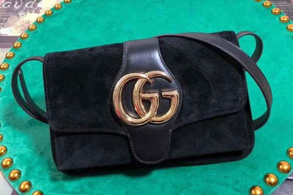 Replica Gucci ‎550129 Arli Small shoulder bags Black Suede