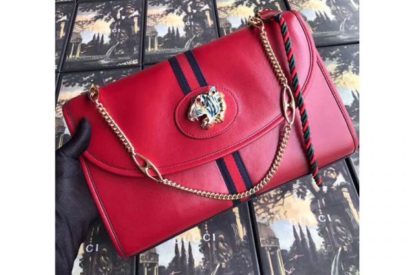 Replica Gucci 564697 Rajah medium shoulder bags Red Leather