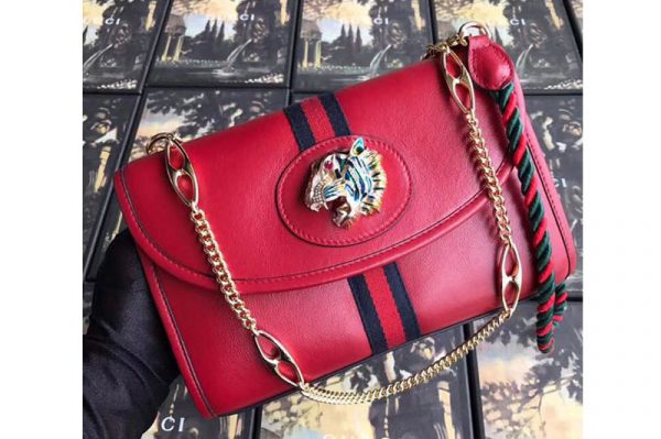 Replica Gucci 570145 Rajah Small shoulder bags Red Leather