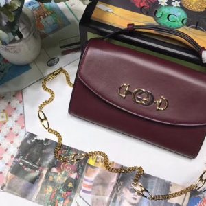 Replica Gucci 572375 Zumi smooth leather small shoulder bags Burgundy smooth leather