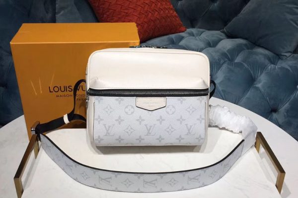 Replica Louis Vuitton M30243 Outdoor Messenger Taiga Leather White