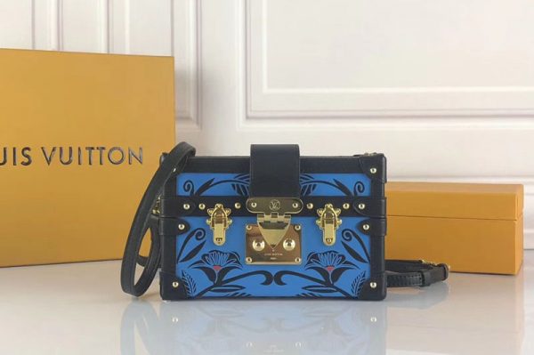 Replica Louis Vuitton M52329 LV Petite Malle Epi Leather Blue