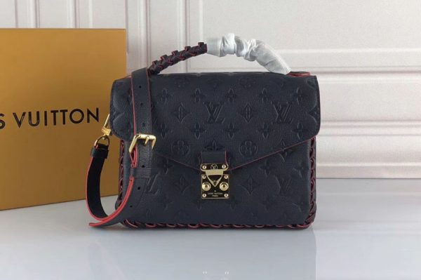 Replica Louis Vuitton M43942 LV Monogram Empreinte Pochette Metis Bags Blue