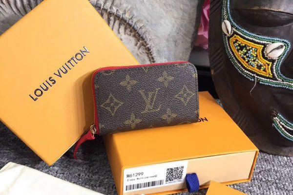 Replica Louis Vuitton M61299 Zippy Multicartes Monogram Canvas Fuchsia