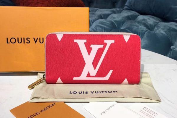 Replica Louis Vuitton M67550 LV Zippy Wallet Monogram coated canvas Red