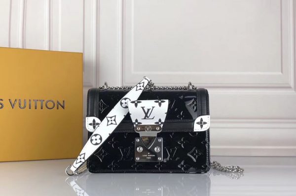 Replica Louis Vuitton M90445 LV Wynwood Monogram Vernis Black