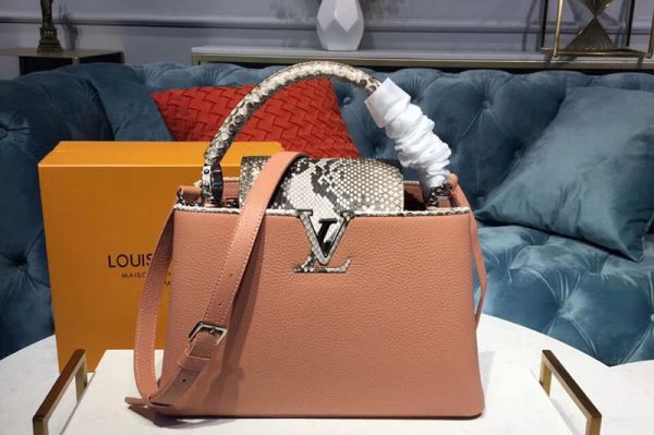 Replica Louis Vuitton N95382 LV Capucines PM Taurillon Leather Nude