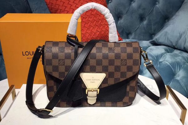 Replica Louis Vuitton N40146 LV Trendy Crossbody Damier Ebene Canvas Black