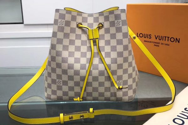 Replica Louis Vuitton N40151 LV Neonoe Damier Azur Canvas Yellow