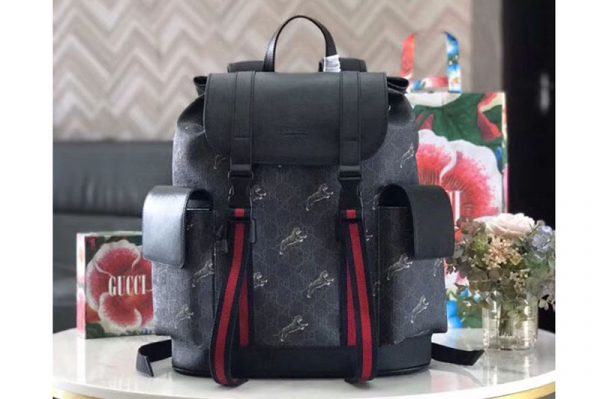 Replica Gucci 495563 Soft GG Supreme tigers backpack Black