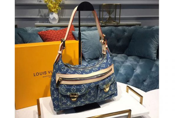 Replica Louis Vuitton M44464 LV Vintage Bag Blue Monogram Denim