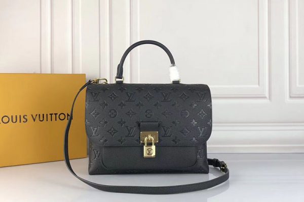 Replica Louis Vuitton M44544 LV Marignan Bags Monogram Empreinte Leather Black