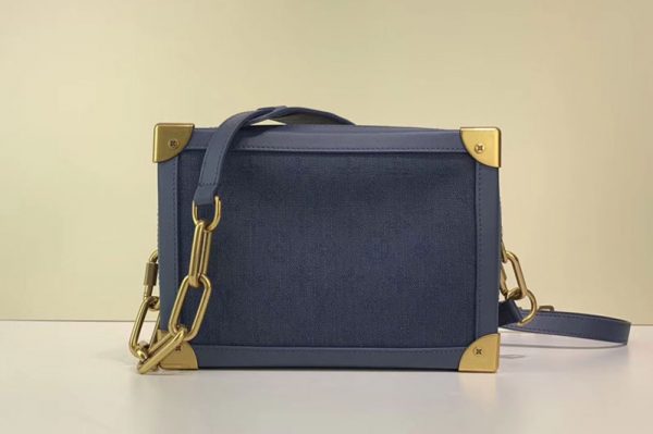 Replica Louis Vuitton M44723 LV Soft Trunk Bags Blue Monogram Denim