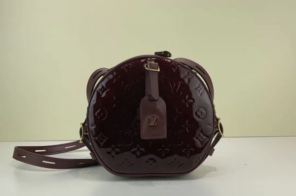 Replica Louis Vuitton M54100 LV Boite Chapeau Souple Bags Wine Monogram Vernis Leather