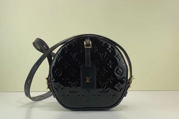 Replica Louis Vuitton M53999 LV Boite Chapeau Souple Bags Black Monogram Vernis Leather