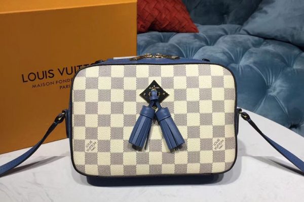 Replica Louis Vuitton N40155 LV Saintonge Bags Damier Azur Canvas Blue