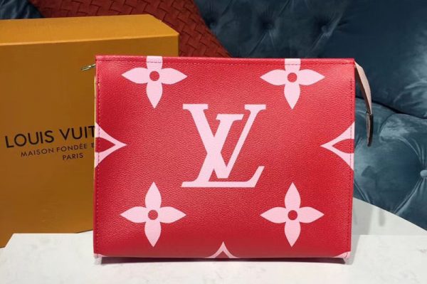 Replica Louis Vuitton M67692 Toilet Pouch XL Monogram coated canvas Rouge