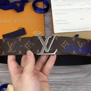 Replica Louis Vuitton LV 40mm Belt Brown Monogram Canvas