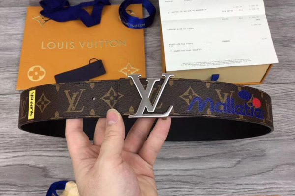 Replica Louis Vuitton LV 40mm Belt Brown Monogram Canvas