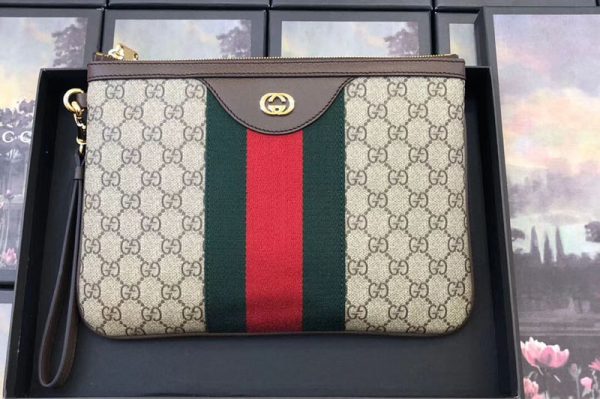 Replica Gucci 576053 Vintage canvas pouch GG Supreme canvas