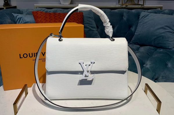 Replica Louis Vuitton M53690 LV Grenelle MM Bags White Epi Leather