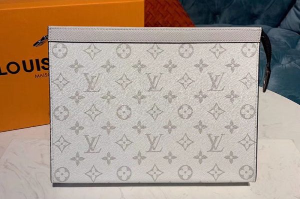 Replica Louis Vuitton M61692 LV Pochette Voyage MM Bags White Monogram Canvas