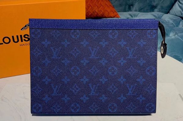 Replica Louis Vuitton M61692 LV Pochette Voyage MM Bags Blue Monogram Canvas