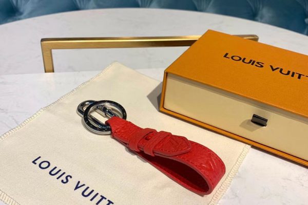 Replica Louis Vuitton MP2364 LV Harness Dragonne Bag Charm and Key Holder Red Taurillon leather