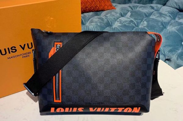 Replica Louis Vuitton N40159 LV Discovery Messenger PM Bags Damier Graphite Canvas