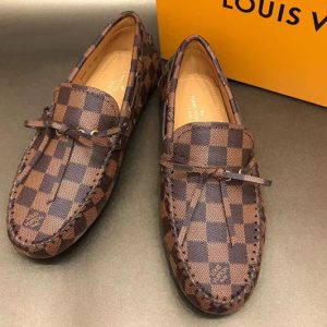 Replica Louis Vuitton LV Arizona Moccasin Shoes Damier Ebene Canvas