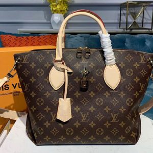 Replica Louis Vuitton M44360 LV Flower Zipped Tote MM Bags Monogram Canvas Beige