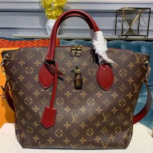 Replica Louis Vuitton M44348 LV Flower Zipped Tote MM Bags Monogram Canvas Bordeaux