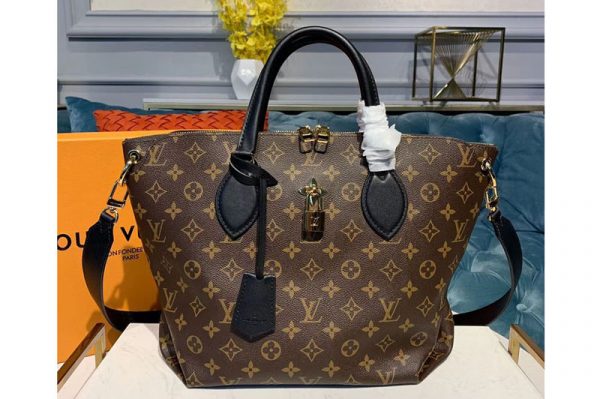 Replica Louis Vuitton M44347 LV Flower Zipped Tote MM Bags Monogram Canvas Black