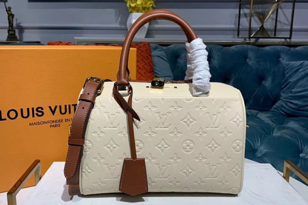 Replica Louis Vuitton M44736 LV Speedy Bandouliere 25 Bags Beige Monogram Empreinte Leather