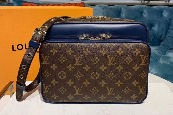 Replica Louis Vuitton M51478 LV Nil Slim Bags Blue Epi Leather and Monogram Canvas