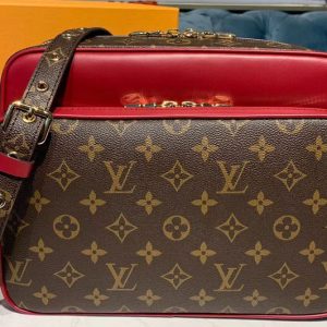 Replica Louis Vuitton M51478 LV Nil Slim Bags Red Epi Leather and Monogram Canvas