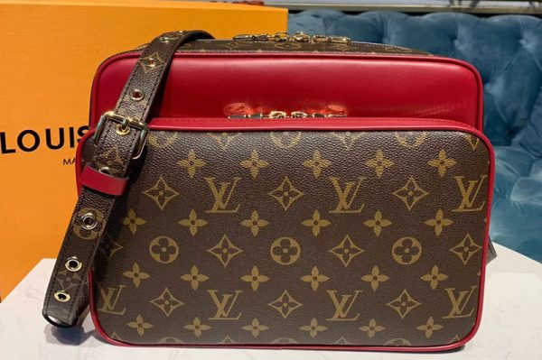 Replica Louis Vuitton M51478 LV Nil Slim Bags Red Epi Leather and Monogram Canvas