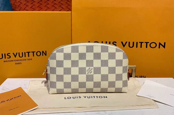 Replica Louis Vuitton N60024 LV Cosmetic Pouch PM Bags Damier Azur Canvas