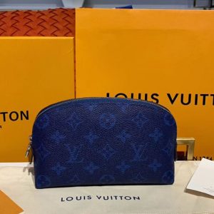 Replica Louis Vuitton M60024 LV Cosmetic Pouch PM Bags Blue Monogram Canvas