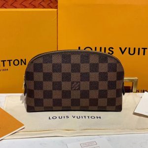 Replica Louis Vuitton N47516 LV Cosmetic Pouch PM Bags Damier Ebene Canvas