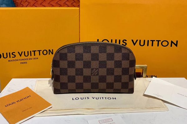 Replica Louis Vuitton N47516 LV Cosmetic Pouch PM Bags Damier Ebene Canvas