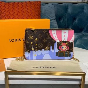 Replica Louis Vuitton M67561 LV Pochette Double Zip Bags Monogram canvas