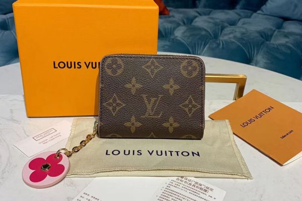 Replica Louis Vuitton M68312 LV Zippy Coin Purse Monogram Canvas Pink